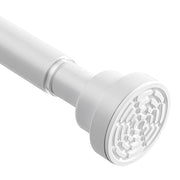 Shower Curtain Pole Extendable Curtain Poles 79-195 Cm Tension Rods For Curtains Extendable No Drill Shower Curtain Rail Non-Slip White Shower Pole for Bathroom Kitchen Bedroom