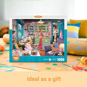 Wonder Forge The Cake Shed 1000 Piece Jigsaw Puzzle for Adults | A Charming Cake Shop Scene, Distinctive, Interlocking Pieces Offer A Sweet Visual Challenge, Ages 14+