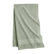 Lacoste Heritage 100% Supima Cotton Bath Towel 30" x 54", Aloe | Highly Absorbent & Quick Drying, Premium Super Soft, Bathroom Essential, Gift for All Occasions, Machine Washable