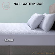 Caroline Shatuik King Size Mattress Protector fitted Quilted Extra Deep 40cm Stretch Skirt Anti Allergy,Mattress Cover (152 x 200) Not-Waterproof