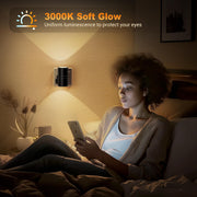 JandCase Night Light, Night Light Plug in Wall with Dusk to Dawn Sensor | Dimmable 0-100LM, 3000K Warm White, Plug in Nightlight for Hallway, Bathroom, Bedroom, Stairs