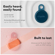 Chipolo Loop - Rechargeable Bluetooth Tracker for Key and Item Locator | Compatible with Apple or Google, Call Your Phone & Out of Range Alerts for Android (Charcoal)
