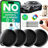 RGIMF GPS Tracker for Vehicles No Subscription, iOS & Android Dual System | Precise Location Car Tracker Tag, IP66 Bluetooth Tracker Device for Key, Luggage, Wallet, Kid and Pet (2-Pack)