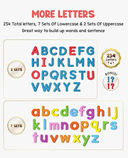Gamenote Magnetic Alphabet Letters Kit, 238 Pcs with Magnet Board | Full-cover foam magnets, Double-sided dry erase board, Organized storage, Upper and lower letters for phonics & CVC practice