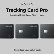 Nomad Tracking Card Pro Black, Premium Wallet Tracker with Apple Find My, 16-Month Battery Life, IPX7 Waterproof, Polycarbonate and Aluminum Design, TSA Approved, Wireless Rechargeable, iOS Only