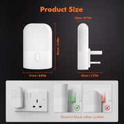 GRIFEMA Plug in Night Light with Dusk to Dawn Photocell Sensor, White | 4 Brightness Levels, Warm White Light for Children's Room, Hallway, Bedroom and Garage