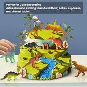 Zippytots Dinosaur Toys for Kids 3-5, 10 PCS Realistic Plastic Dinosaur Figure Toy Set Including T-Rex, Stegosaurus, Spinosaurus, Ideal Gift for Toddle