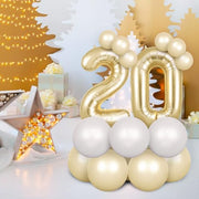 OFFCUP Gold Number 30 Balloons, 40 Inch Large Foil Number 3 & 0 Balloons | Self Inflating 30th Birthday Balloon for 30 Year Boys Girls Men Women Anniversary Birthday Party Decorations Supplies