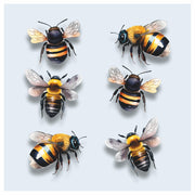 Bumblebee Vinyl Decal Stickers, Cover Marks, Bee Wall Decor, Gift Idea | Opaque Finish, No White Edges, Waterproof, Peel & Stick Nature Design, Outdoor Styling For Cars, Wheelie Bin, Dustbins & More