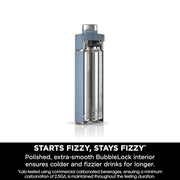 Ninja Thirsti Water Bottle and Flask 700 ML, Blue, with Leak-Proof Lid | Designed For Carbonated, Hot & Cold Drinks, Ideal For Travel & Sports, Triple Insulated, Stainless Steel Bottle, DW2401EUUKBL