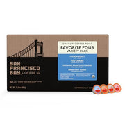 San Francisco Bay Variety Pack Original K-Cup Compatible Coffee Pods, 80 ct | Commercially compostable single-serve pods, Variety pack offers variety of smooth cups in any K-Cup brewer
