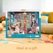 Wonder Forge The Cake Shed 1000 Piece Jigsaw Puzzle for Adults | A Charming Cake Shop Scene, Distinctive, Interlocking Pieces Offer A Sweet Visual Challenge, Ages 14+