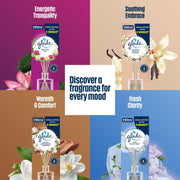 Glade Reed Diffuser, Romantic Vanilla Blossom, 50ml | Long-Lasting Home Fragrance, Continuous Room Air Freshener for Up to 5 Weeks, 1 Glass Diffuser & 5 Reed Sticks