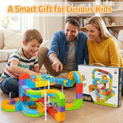 88 pcs KlickRail Electric Train Set Race Track for 3 4 5 6 7 8 Years Old | Building Toy Train Track Gravity-Defying 3D Embedded Layouts & Motorized Car, STEM Gift(Deluxe Set(88 piece)