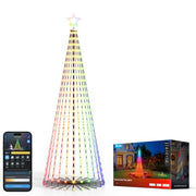 Govee Christmas Cone Tree Lights, 9ft 610 LEDs RGBIC Christmas Tree Light | Smart App Control, IP67 Waterproof Outdoor String Lights for Halloween Christmas Decorations, 100+ Scene Modes, Music Sync
