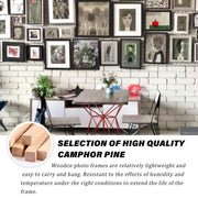 A4 Picture Frame Black, Wooden Photo Frame with Perspex 21x29.7cm, Black | Versatile, Safe Perspex Front, Wall Hanging Hooks, Landscape or Portrait Orientation, Wall-Mount & Desk Stand
