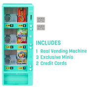 MGA's Miniverse Real Brands Vending Machine (Teal), Interactive Display & Storage Playset with Exclusive Mini Food Brands, Refillable, Collectible Miniatures, Ages 8+
