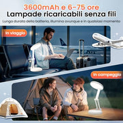 One Fire Rechargeable Lamp, Portable Light, Reading Light,Long Battery Life | Dimmable Brightness Adjustment, 300 lumens of high brightness, Crafting, Office, Reading