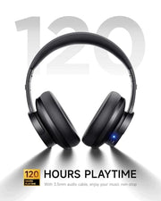 Picun B8 Wireless Bluetooth Headphones, 120H Playtime, 3EQ Modes, Black