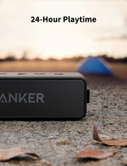 Anker soundcore 2 Portable Bluetooth Speaker, 24-Hour Playtime, IPX7 | 12W Stereo Sound, Wireless Stereo Pairing, Bluetooth 6, Bassup, Wireless Speaker for Home, Shower, Outdoors, Travel, Camping