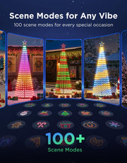 Govee Christmas Cone Tree Lights, 9ft 610 LEDs RGBIC Christmas Tree Light | Smart App Control, IP67 Waterproof Outdoor String Lights for Halloween Christmas Decorations, 100+ Scene Modes, Music Sync