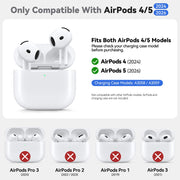 Ljusmicker for AirPods 5/4 Case (2026/2024) with Cleaner Kit,Black | Soft Silicone Protective Cover for Apple AirPods 5 Case/AirPods 4 Case with Keychain for Women Men,Supports Wireless Charging