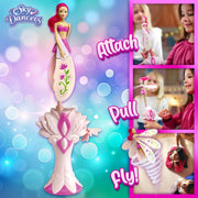 Sky Dancers Flying Doll, Pull-String Toy, No Batteries, Fuchsia Fantasy | Really flies; Pull-string powered; No batteries; Indoor/outdoor play; Screen-free fun; Ages 6+