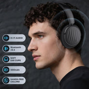 Bluetooth Headphones, Hybrid Active Noise Cancelling Over Ear Headphones | 35H Playtime, HiFi Stereo Foldable wireless Headphones with Foam Ear Cups for Sports, Office, Travel