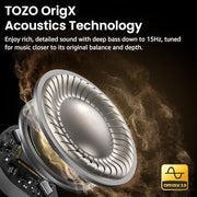 TOZO NC9 Hybrid Active Noise Cancelling Wireless Earbuds, 60H, LED Display | 6 Mic ENC Clear Calls, Deep Bass Sound, IPX8, in Ear Bluetooth 5.3 Headphones,32 EQs via APP, Comfort Fit Ear Buds, Black