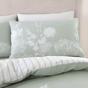 Catherine Lansfield Meadowsweet Floral Reversible King Duvet Cover Set with Pillowcases Green