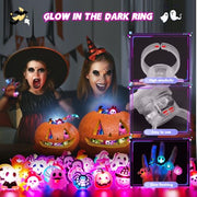 Halloween Party Favors 65PCS Non Candy Trick or Treats Halloween Toys | Halloween Rings for Kids & Adults, Bulk Halloween Party Favors & party supplies, Goodie Bag Stuffers, Trick or Treat Toys