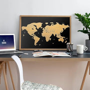 Gleneagles Scratch Off World Map Poster - Travel Tracker, Black & Gold | Reveal Countries as You Travel, A1 Adventure Wall Map, Bucket List Gift for Him or Her