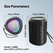 Portable Bluetooth Speaker Gift Ideas: Outdoor Travel Essentials Waterproof | Powerful HD Sound, Dynamic Lights, 15H Playtime, BT 5.3, TWS Pairing, IPX5 Beach|Camping|Pool Accessories, Halloween Music