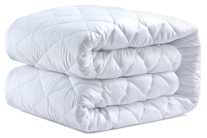 Caroline Shatuik King Size Mattress Protector fitted Quilted Extra Deep 40cm Stretch Skirt Anti Allergy,Mattress Cover (152 x 200) Not-Waterproof