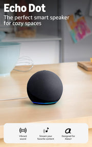 Amazon Echo Dot (newest model) - Vibrant sounding speaker, Designed for Alexa+, Great for bedrooms, dining rooms and offices, Charcoal