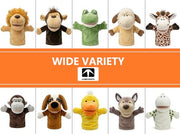 LOMTRATS Animal Hand Puppets for Kids with Movable Open Mouths, Perfect for Storytelling,Teaching,Preschool,Birthday Gifts