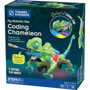 Thames & Kosmos My Robotic Pet: Coding Chameleon STEM Building & Experiment Kit | Color-Sensing Coding Robot for Boys & Girls Ages 8+, Screen-Free Educational Fun, Robotic Reptile with 3 Play Modes