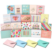 Sweetzer&Orange Happy Birthday Cards with Envelopes & Assortment Box. Variety Set of 20 Assorted Birthday Cards with Envelopes, Perfect Bulk Pack for Celebrations, Special Occasions, Friends