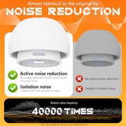 Inesore 4 Pairs Replacement Ear Tips for AirPods Pro 2nd/1st (White) | (2019/2022/2023) with Noise Reduction Hole & Built-in dust Guard Screen,Silicone, with Cleaner Pen,4 Size (XS/S/M/L)