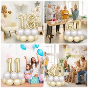 OFFCUP Gold Number 30 Balloons, 40 Inch Large Foil Number 3 & 0 Balloons | Self Inflating 30th Birthday Balloon for 30 Year Boys Girls Men Women Anniversary Birthday Party Decorations Supplies