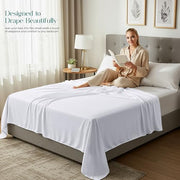 Utopia Bedding - Flat Sheet Double - Easy Care Soft Brushed Polyester - Microfiber Fabric - Wrinkle, Shrinkage, and Fade Resistant - White