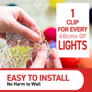 Command Decorating Clips, 60 Mini Hooks, 68 Adhesive Strips, Transparent | Value Pack, Clips for Hanging Halloween Decorations, Window Lights, Spider Garlands, Crafts, Banners, Costumes - Damage Free