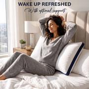 Utopia Bedding Pillows 2 Pack, Queen Bed Pillows, Brushed Fabric, Navy | 45x66 cm Queen Bed Pillows Soft Brushed Fabric Plush Hollow Fiber Filling Breathable Construction Comfortable Sleep Support