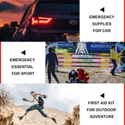 First Aid Kit 300PCS Car Home Camping Essentials Red 1st Aid | School Supplies,Dorm Room Essentials,Survival Kit,Emergency Kit,Outdoor Adventure,Office Hiking Portable