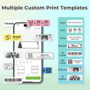 Nelko P21 Label Maker Machine with Tape, Bluetooth Label Printer, White | Creative App & Multiple Templates, Inkless Printing, Built-in Cutter, Ideal for School, Teacher Supplies, Office, and Home