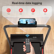 Walking Pad Treadmill for Home - Foldable Treadmills with Handle Bar Mini Portable Walk Pads Under Desk Small Spaces Compact Folding Electric Treadmills Office Walking and Running Machine Terluxra