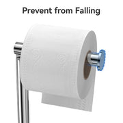 Stainless Steel Free-standing Toilet Roll Holder, Heavey Base,Chrome | Stores 4 Spare Rolls,Heavey Base,Waterproof & Rustproof,No Drilling Needed,Anti-Slip Design,Suitable for Humid Environments