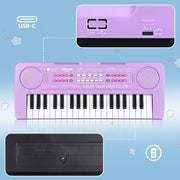 Keyboard Piano for Kids, BIGFUN 37 Keys Toddler Piano Instrument Toy,Purple | Kids Electronic Multifunction Music Educational Keyboard Toy for 3-7 Year Old Girls and Boys