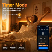 20M RGB LED Strip Lights for Bedroom, Music Sync Colour Changing LED Tape with Bluetooth App & Remote, 16M Colours, Dimmable, Timing Mode, Self-Adhesive for Home Party Kitchen Christmas Decor