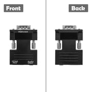 FACAIIO VGA Female to VGA Male Adapter with 3.5mm Audio Cable, Projector, Monitor, PC, and Laptop